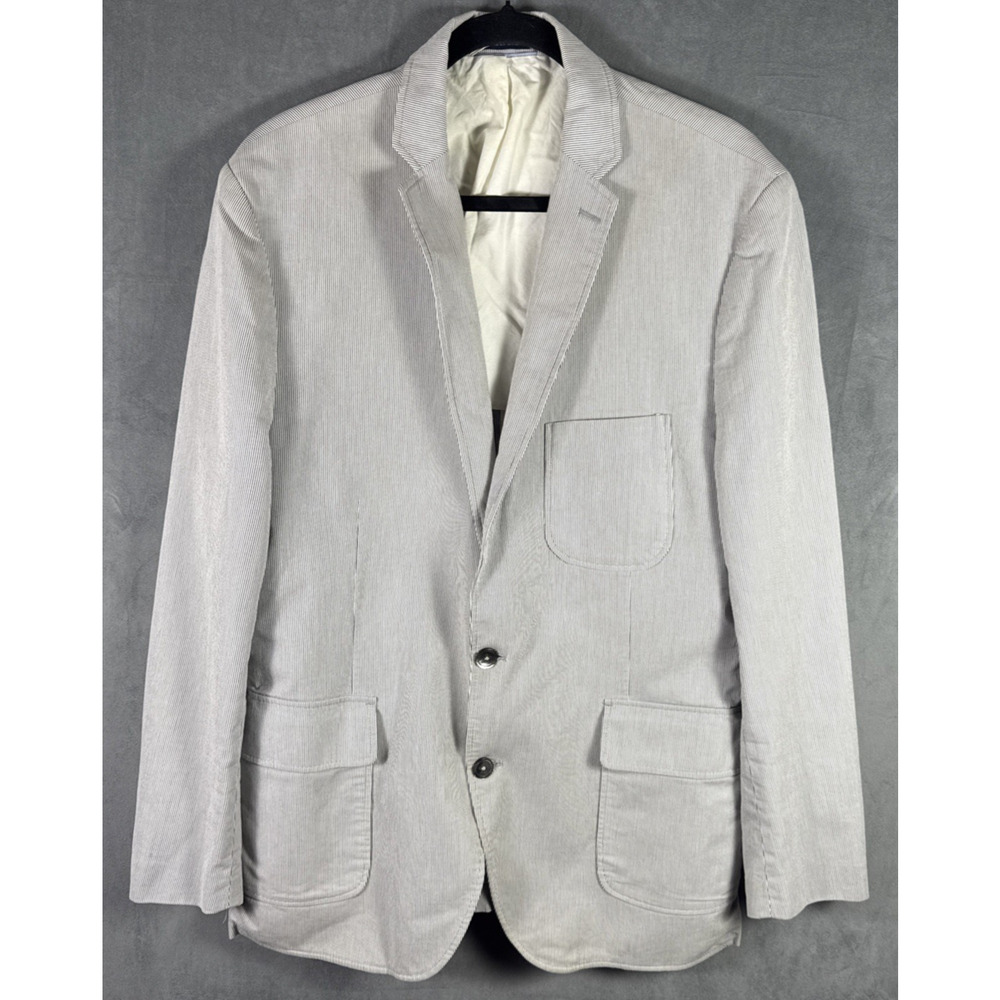 Lands End Men’s Cotton Blue‎ Lightweight Blazer Sport Coat 46R READ